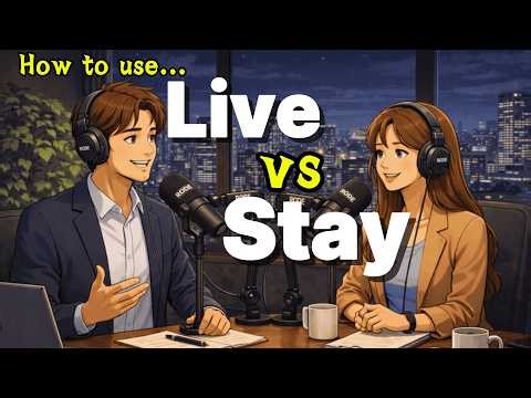 Stop Confusing LIVE and STAY! | Easy English Conversation Practice