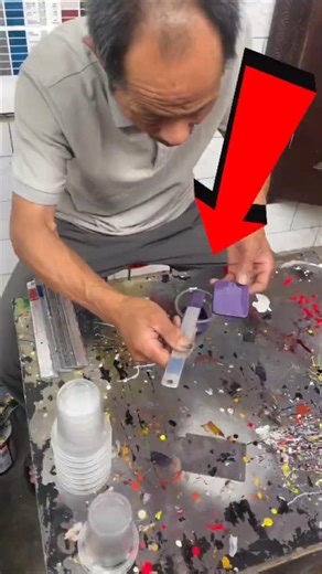 Mistura de tintas de precisão que é realmente insana #shorts