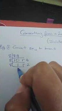 Converting from Base 10 to Base 8