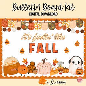Editable Fall Bulletin Board Kit | Autumn Classroom & Door Decor