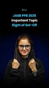 Right of Set-Off | JAIIB PPB Most Important Topics | JAIIB May 2026 Preparation