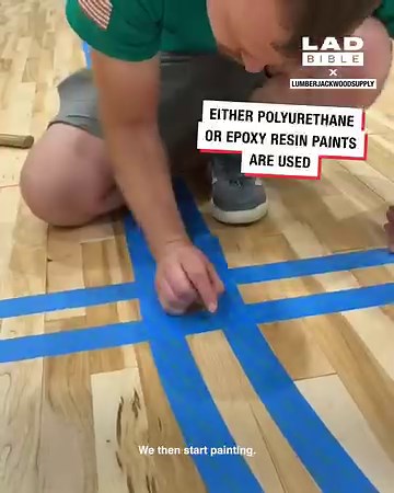 So much work goes into creating gym floor lines 😮 | LADbible
