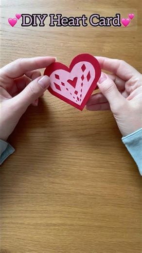 Easy 5 Minute DIY Heart Card 💌 #diy #heartcard #diycard #papercraft #handmade #easycraft #shorts