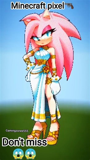 Satisfying Minecraft Pixel Art of Amy Rose 💗🔥 | Sonic Series Fan Art#demonslayer #foryou #anime
