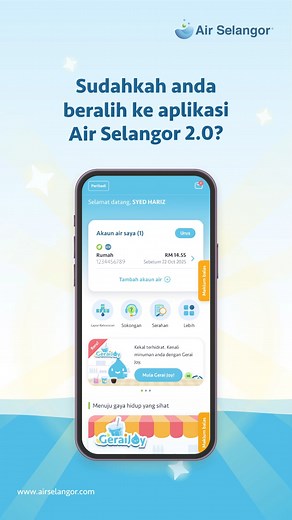 9K views · 30 reactions | Jom beralih ke aplikasi Air Selangor 2.0...