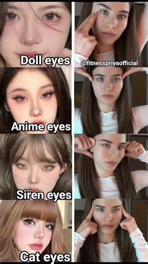 Anime Eyes 👀 Siren Eyes ✨ Doll Eyes 💖 Cat Eyes 🔥 Most Viral Eye Makeup Compilation #shorts