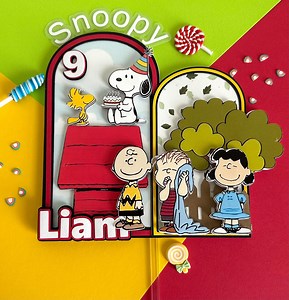 Snoo-py Cake Decoration | Dog Lover Birthday Topper | Vintage Cartoon Party Theme - Etsy