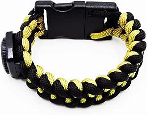 USB Flash Drives Memory Sticks Thumb Drive with Compass for Travel Companion and Outdoor Sports Lovers (Black Khaki Wristband USB3.0 8GB)