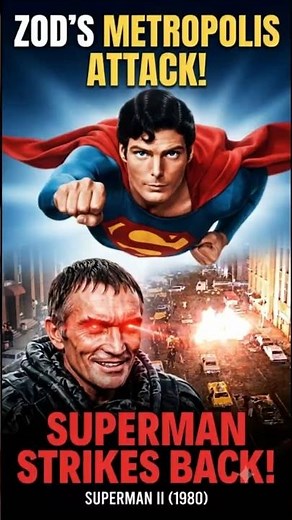 SUPERMAN II: When Zod Attacked Metropolis… and Superman STRUCK BACK! 😱🔥 #superman