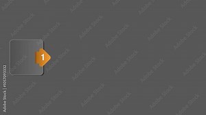 Business video infographics with grey rectangle. animation visualization with 4 steps for diagram, flowchart, banner, presentations, web, content, levels, chart, graphic, animated video, 4k vídeo de Stock