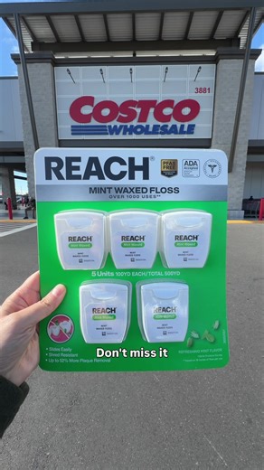 Discover REACH Mint Waxed Floss 5-Pack at Costco