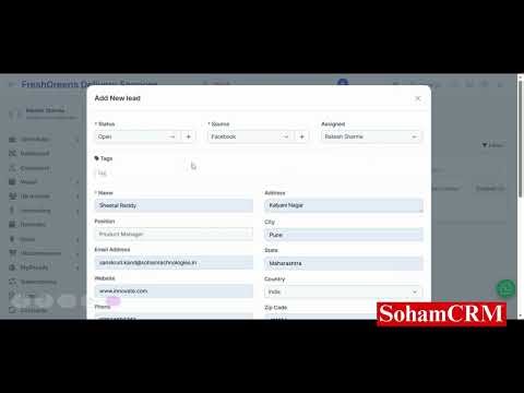 SohamCRM - Lead Management + Lead Import