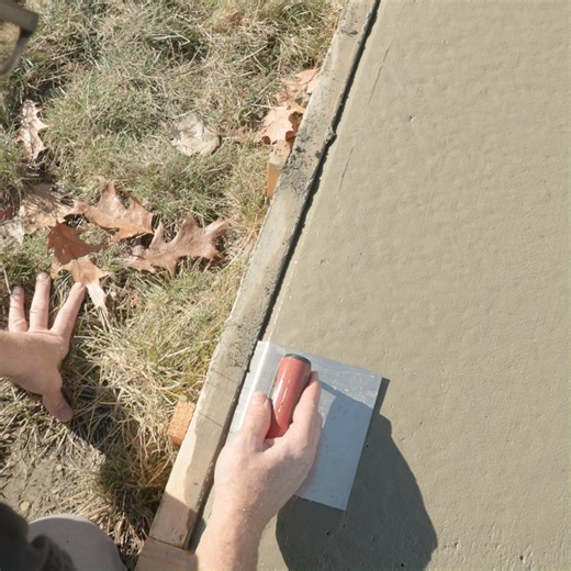 3.1K views | Create a beveled edge on concrete slabs with our Chamfer Stainless Steel Hand Edger. Get yours today : https://bit.ly/4hr9AbB #concrete #greygold #concretepatio | Team Marshalltown International Community | Facebook