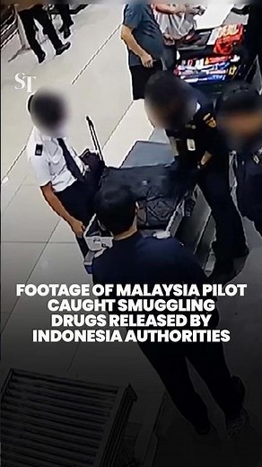 CCTV footage of Malaysia pilot caught for smuggling drugs released by Indonesia authorities