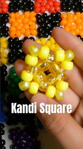 The SUNSHINE Square ☀️ | Making a Bright Yellow Kandi Pendant