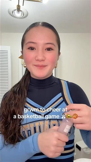 grwm for a game! #grwm #cheer #cheerleader #makeup #routine #shorts #blowthisup #viral #foryoupage