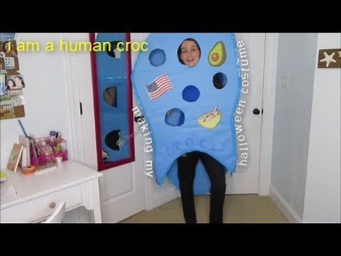 turning myself into a human croc (making my Halloween costume)