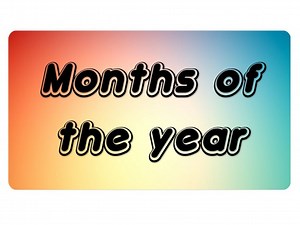 Months of the year