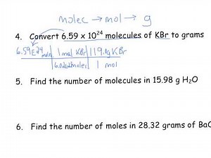 The Mole - converting molecules to grams