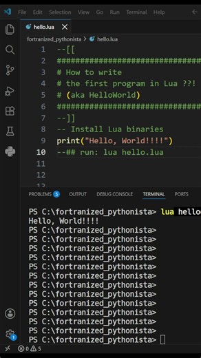 How to write the first program | Tutorial | Lua for beginners | #lua