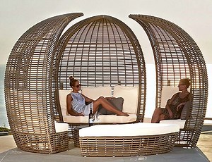 [Hot Item] Modern Leisure Round Outdoor Garden Furniture Rattan Patio Outdoor Sofa