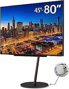 WALL Seven Stand A2 Large Type | Minimalist Rolling TV Stand for 45–80 Inch | Walnut | Portable, Space Saving, Height Adjustable | for Living Room and Bedroom | Japanese Design & Engineering