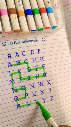 A to Z in 20 Seconds 🔤✨😍Fun With Alphabets ABCDE puzzle no 8#art#drawing#shorts#shorts #trending