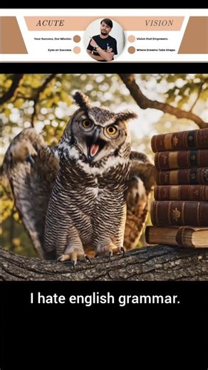 Why English Grammar Makes NO Sense! 😂🦉| Acute Vision Academy #shorts #cbse #cbseboard #cbseclass10