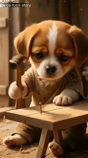 A poor puppy is beaten badly by man, then the puppy earns money and buyTV for himself#ai#dog#shorts