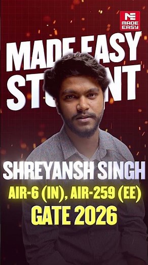 AIR 6 (IN) GATE 2026 Topper Strategy | Shreyansh Singh 🚀
