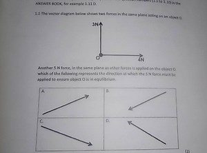 ANSWER BOOK, for example 1.11 D.1.1 The vector diagram below s... | Filo