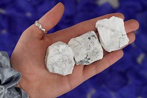 Large Raw White Howlite Rough Crystal - Etsy