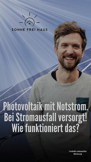 Photovoltaik mit Notstrom. Bei Stromausfall trotzdem versorgt? Wie funktioniert das? #photovoltaik #pv #photovoltaikanlage #Speicher #notstrom #ersatzstrom #stromausfall #netzausfall #unabhängigkeit #autark #energiewende #erfahrung #sonnefreihaus #photovoltaic #bauherren2023 #bauherrentipps #bauen