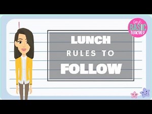 Lunch Rules to Follow A Social Story For Kids