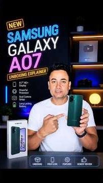 Samsung Galaxy A07 Unboxing 🔥 First Look | Best Budget Phone 2026? Full Review & Features