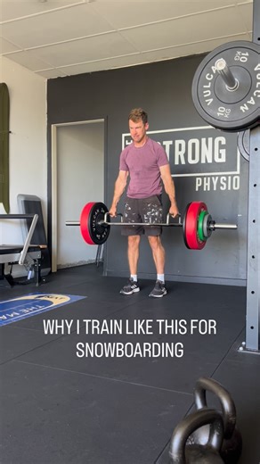 Geoff Ford on Instagram: "Most “snowboarding workouts” online are full of fancy balance tricks, wobble boards, and endless mobility drills. They look good on camera, but they rarely prepare you for the actual physical demands of a snow trip. If you’ve only got limited time to train, your best return on effort is developing the physical capacities that matter most: 1. Strength Foundational movements like squats and hip hinges build the lower-body strength you need for long runs, absorbing force, 