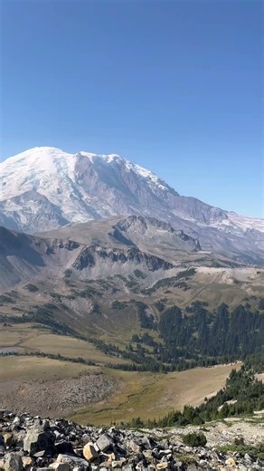 View of Mount rainier Heading up to Fremont fire lookout!