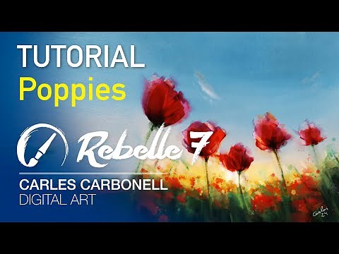 Poppies Painting Rebelle 7 Tutorial