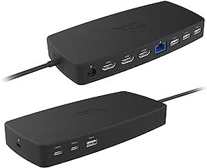 Cyber Acoustics Universal Docking Station (DS-6000) – USB-C with 3 4K HDMI Displays, 6 USB Ports, Ethernet Port, 100W Power for Laptop, Windows & Mac Compatible, TAA Compliant