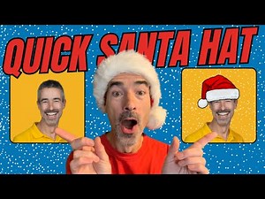 How to add a Santa Hat to your photo - Quick & Easy for LinkedIn Instagram and Facebook