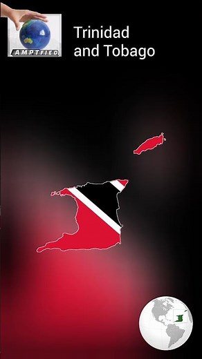 Trinidad and Tobago Flag Map