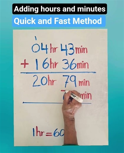 Math: Adding hours and minutes #educational #Montessori made easy