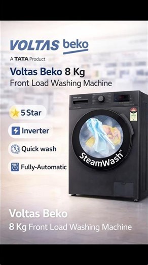 Voltas 8Kg Front Load Washing Machine