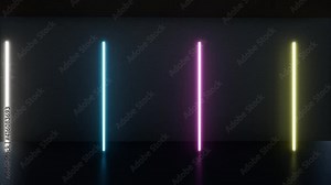 Modern bright neon light fluorescent background 4k