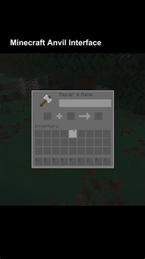 🌌 Minecraft Anvil Interface for my Resource Pack 🌌 | #shorts #minecraft #rogueinterface