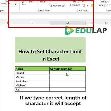 #60seconds # How to set character limit in Excel
