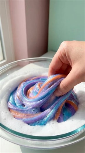 Relax with slow, soothing slime and foam swirl 🧴✨ #ASMR #Slime
