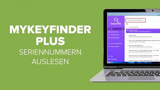 MyKeyFinder Plus: Seriennummern auslesen