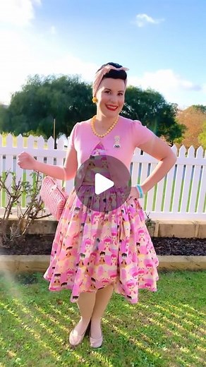 Miss Patty Bakes💛Gabriel on Instagram: "I have loved the Original 1959 Barbie for years and when I saw this Barbie fabric at @spotlightstores I knew I had to overcome my fear of zippers and make a dress. I used the Butterick Pattern B6453 by Gertie and now that I have made two dresses using this pattern I consider myself a pro at it! I have already bought fabric for my next dress 😂😂😂 My Barbie Pj’s came from @kmartaus and my cardigan is @mak_sweater #misspattybakes"