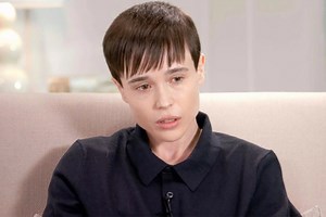 The Umbrella Academy's Elliot Page chokes up as he recounts transitioning